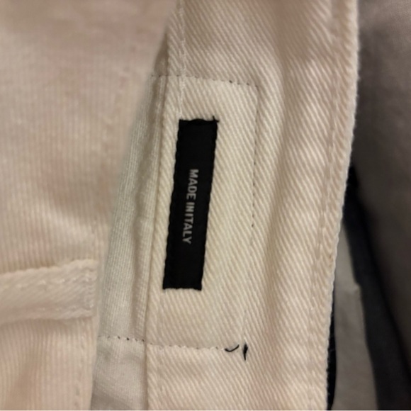 R13 White Distressed Denim Shorts - Picture 7 of 11